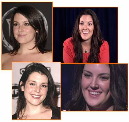  Makeup on Split Screen     Left  Rose From Two And A Half Men  Melanie Lynskey